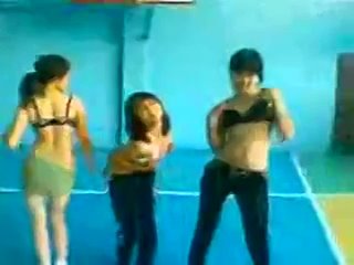kazakh women dance in the gym at school